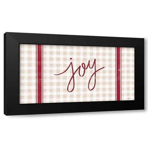 Joy Plaid Black Modern Wood Framed Art Print by Brown, Kyra