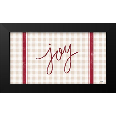 Joy Plaid Black Modern Wood Framed Art Print by Brown, Kyra