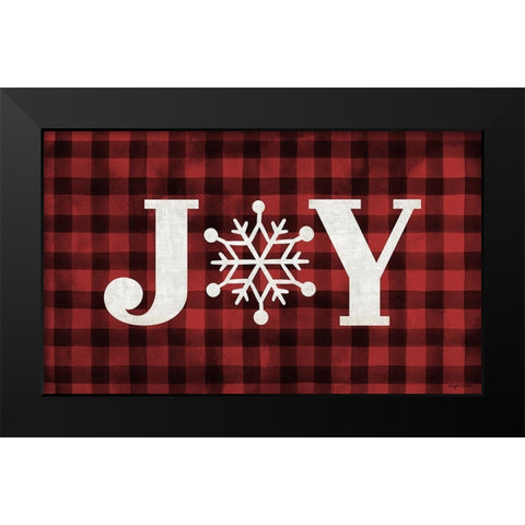 Plaid Joy Black Modern Wood Framed Art Print by Brown, Kyra