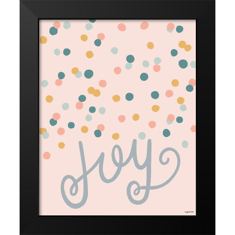 Joy Black Modern Wood Framed Art Print by Brown, Kyra