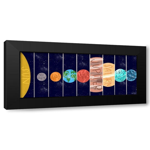 Solar System Black Modern Wood Framed Art Print by Brown, Kyra