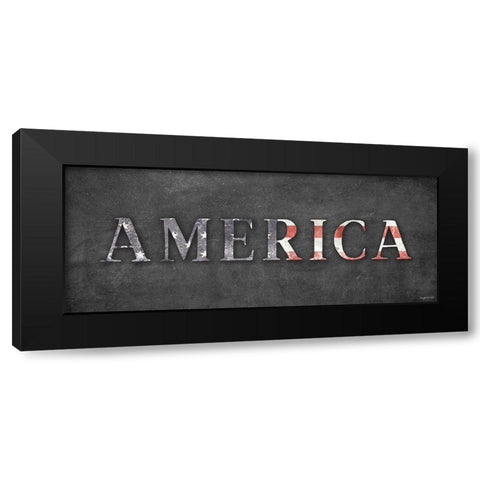 America   Black Modern Wood Framed Art Print with Double Matting by Brown, Kyra