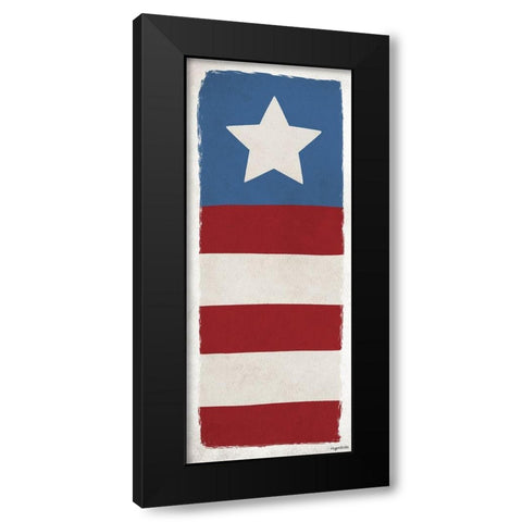 Star Flag Black Modern Wood Framed Art Print with Double Matting by Brown, Kyra