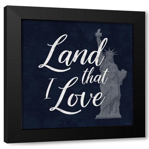 Land That I Love Black Modern Wood Framed Art Print with Double Matting by Brown, Kyra