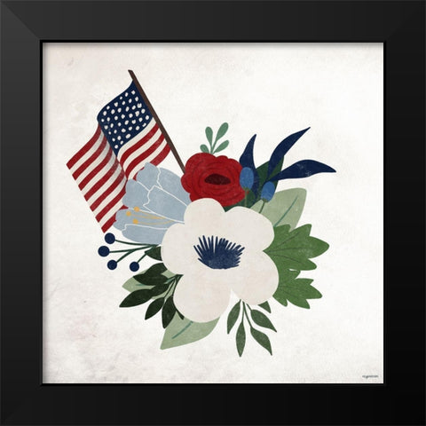 American Floral II Black Modern Wood Framed Art Print by Brown, Kyra