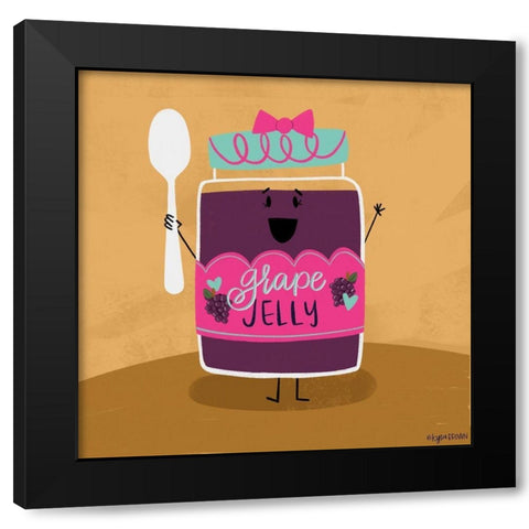 Jelly Jar Black Modern Wood Framed Art Print by Brown, Kyra