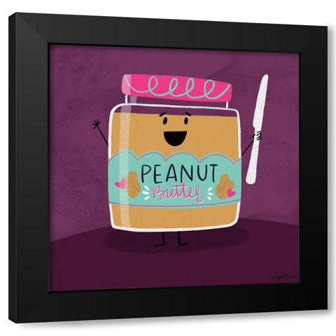 PB Jar Black Modern Wood Framed Art Print with Double Matting by Brown, Kyra