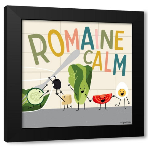 Romaine Calm Black Modern Wood Framed Art Print by Brown, Kyra