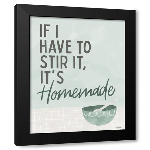 Stir It Black Modern Wood Framed Art Print with Double Matting by Brown, Kyra