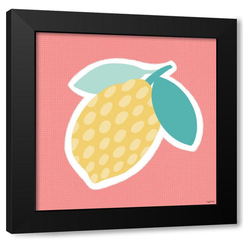 Lemon Black Modern Wood Framed Art Print by Brown, Kyra