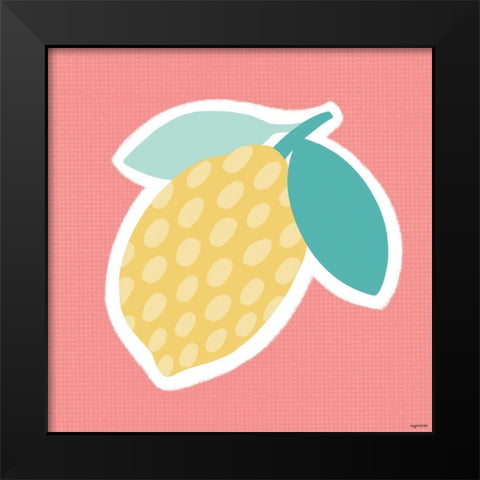 Lemon Black Modern Wood Framed Art Print by Brown, Kyra