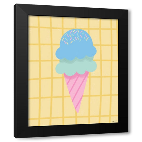 Ice Cream I Black Modern Wood Framed Art Print with Double Matting by Brown, Kyra