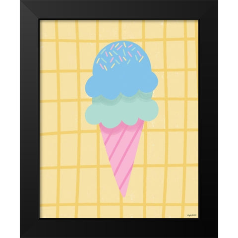 Ice Cream I Black Modern Wood Framed Art Print by Brown, Kyra