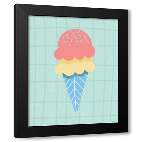 Ice Cream III Black Modern Wood Framed Art Print by Brown, Kyra