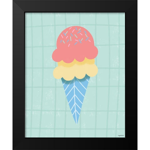 Ice Cream III Black Modern Wood Framed Art Print by Brown, Kyra