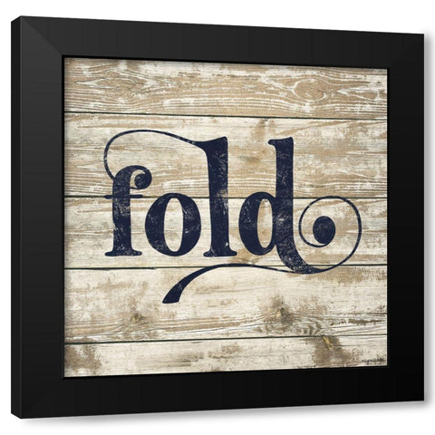 Fold Black Modern Wood Framed Art Print by Brown, Kyra
