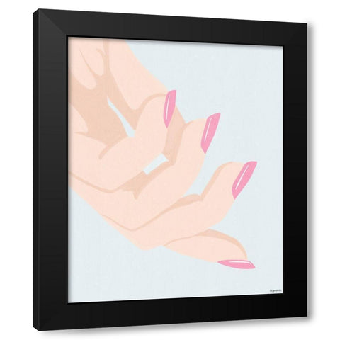Hand I Black Modern Wood Framed Art Print by Brown, Kyra
