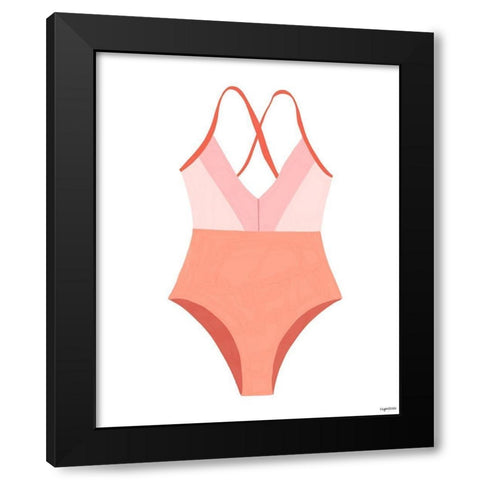 Swimsuit II Black Modern Wood Framed Art Print with Double Matting by Brown, Kyra