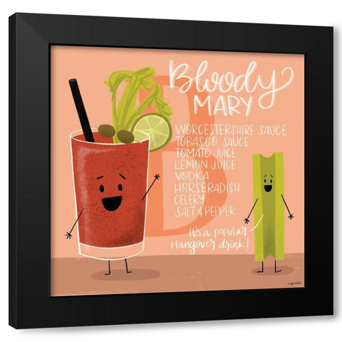 Bloody Mary Black Modern Wood Framed Art Print with Double Matting by Brown, Kyra