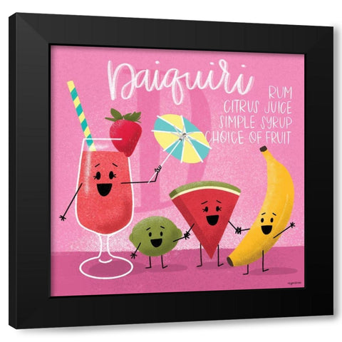 Daiquiri Black Modern Wood Framed Art Print by Brown, Kyra