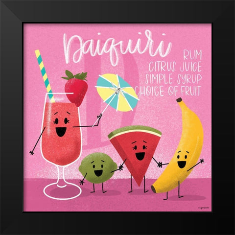 Daiquiri Black Modern Wood Framed Art Print by Brown, Kyra