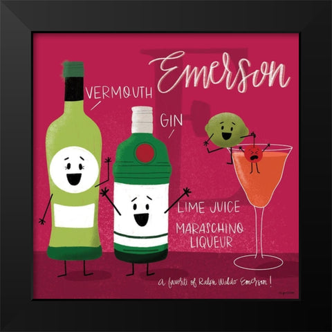 Emerson Black Modern Wood Framed Art Print by Brown, Kyra