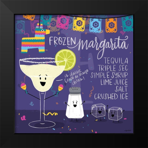 Margarita Black Modern Wood Framed Art Print by Brown, Kyra