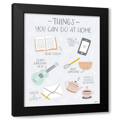 Things to Do at Home Black Modern Wood Framed Art Print with Double Matting by Brown, Kyra