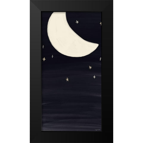 Moonlight Black Modern Wood Framed Art Print by Brown, Kyra