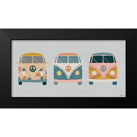 Busses Black Modern Wood Framed Art Print by Brown, Kyra