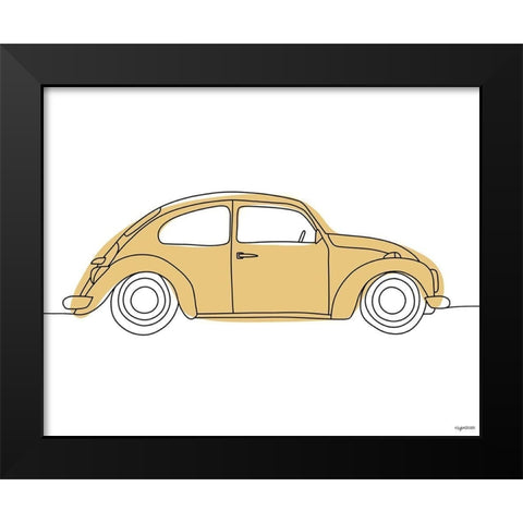 Tan Car Black Modern Wood Framed Art Print by Brown, Kyra