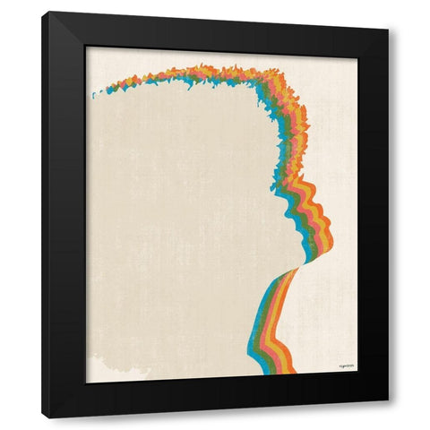 70s Woman II Black Modern Wood Framed Art Print by Brown, Kyra