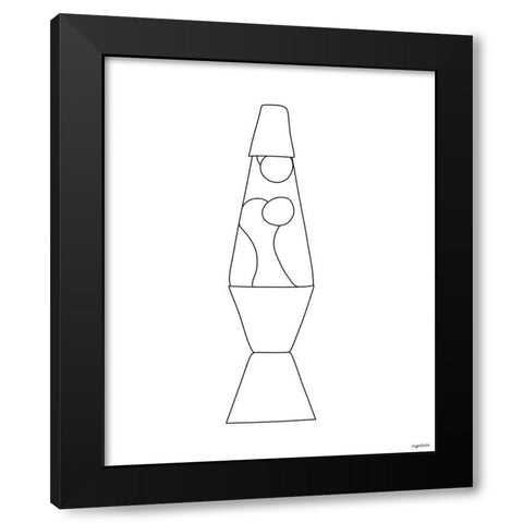 Lava Line Black Modern Wood Framed Art Print by Brown, Kyra
