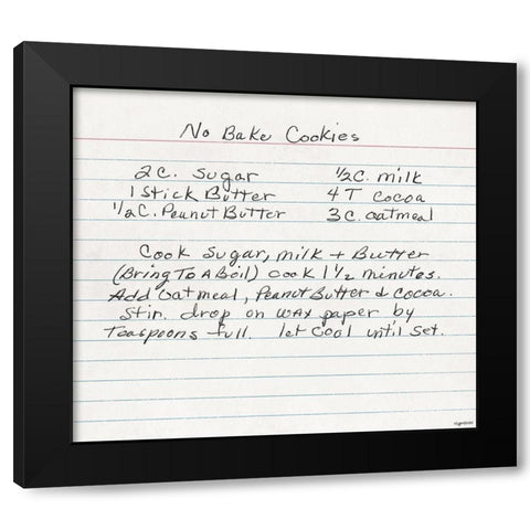 No Bake Cookies Black Modern Wood Framed Art Print with Double Matting by Brown, Kyra