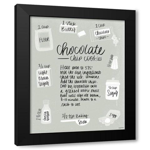 Chocolate Chip Cookies Black Modern Wood Framed Art Print with Double Matting by Brown, Kyra