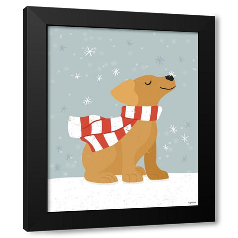 Goldie II Black Modern Wood Framed Art Print by Brown, Kyra