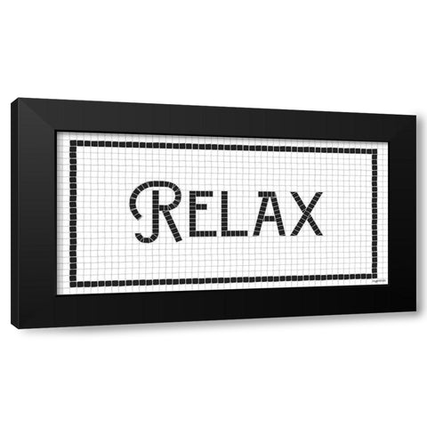 Relax Black Modern Wood Framed Art Print by Brown, Kyra