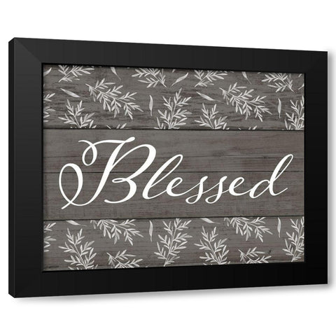 Blessed Black Modern Wood Framed Art Print by Brown, Kyra