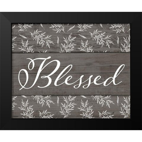Blessed Black Modern Wood Framed Art Print by Brown, Kyra