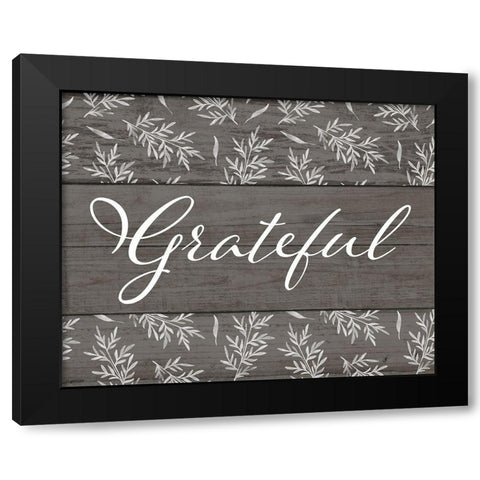 Grateful Black Modern Wood Framed Art Print by Brown, Kyra