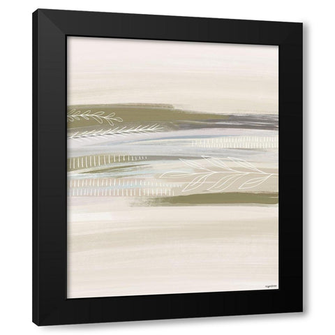 Abstract Black Modern Wood Framed Art Print by Brown, Kyra