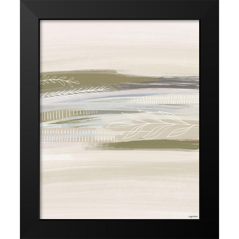 Abstract Black Modern Wood Framed Art Print by Brown, Kyra
