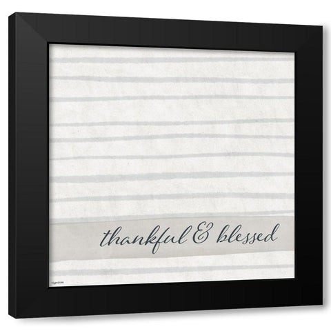 Thankful, Blessed Black Modern Wood Framed Art Print with Double Matting by Brown, Kyra