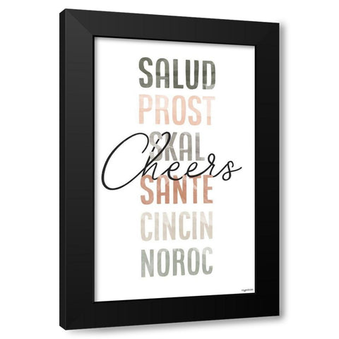 Cheers - Color Black Modern Wood Framed Art Print with Double Matting by Brown, Kyra