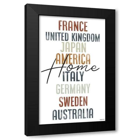 Countries Black Modern Wood Framed Art Print with Double Matting by Brown, Kyra