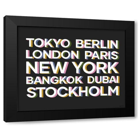 Cities Black Modern Wood Framed Art Print with Double Matting by Brown, Kyra