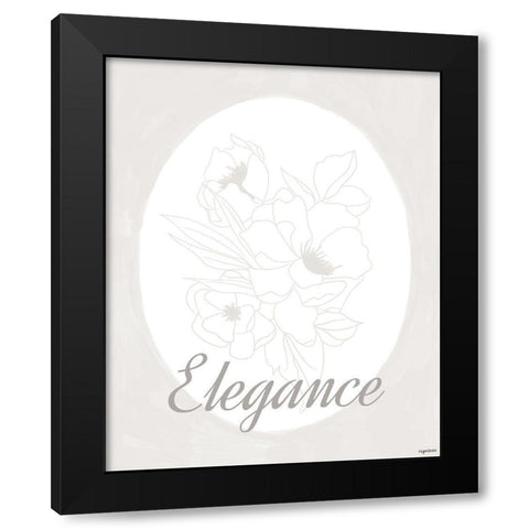Elegance Black Modern Wood Framed Art Print with Double Matting by Brown, Kyra