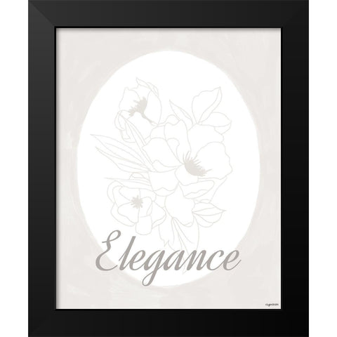 Elegance Black Modern Wood Framed Art Print by Brown, Kyra