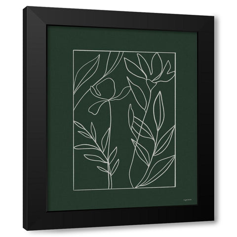 Boxed Botanical I Black Modern Wood Framed Art Print with Double Matting by Brown, Kyra