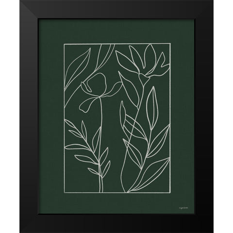 Boxed Botanical I Black Modern Wood Framed Art Print by Brown, Kyra